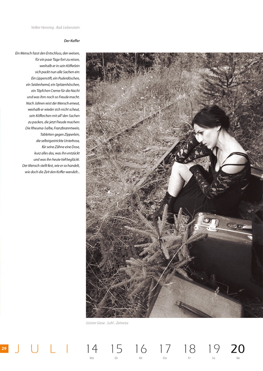 2007-Literaturkalender-Thueringer-Ansichten-2008-29 Der Koffer (Text: Volker Henning) | Zeitreise (Foto: Günter Giese) . Literaturkalender Thüringer Ansichten 2008