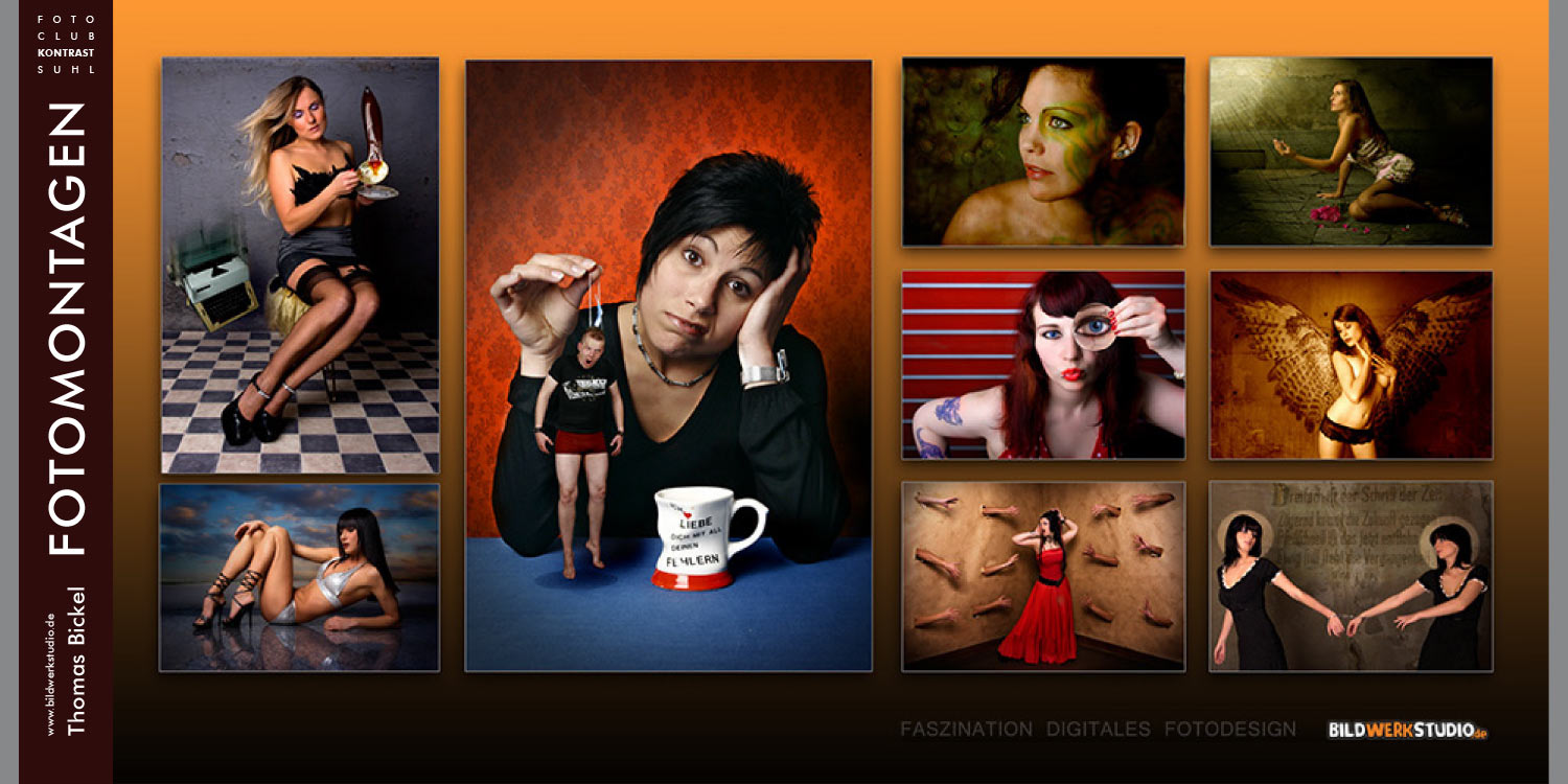 Thomas Bickel: Fotomontagen . Foto-Openair Suhl 2009 . Fotoclub Kontrast Suhl