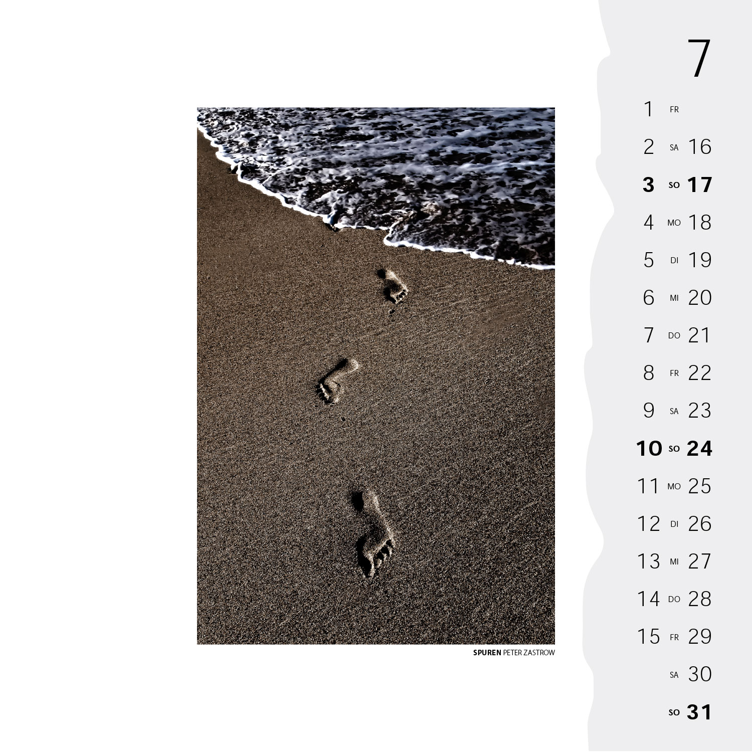 Fotoclub Kontrast Kalender 2011: Spuren (Foto: Peter Zastrow)