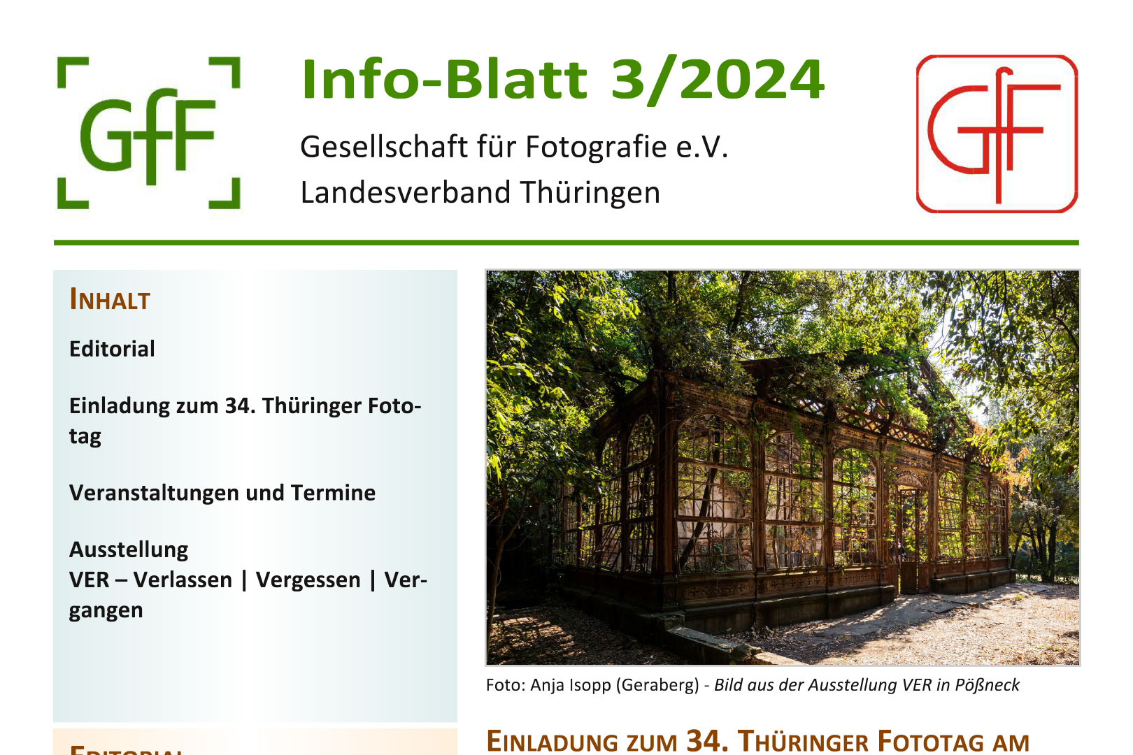 Info-Blatt 3.2024 der GfF Thüringen (Titelbild)