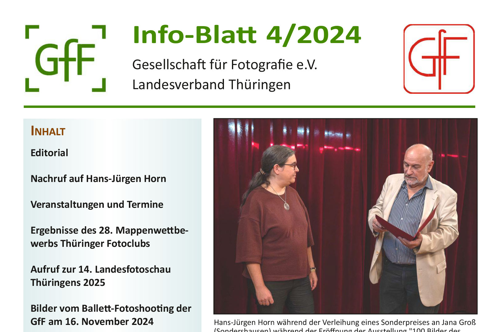 Info-Blatt 4.2024 der GfF Thüringen (Titelbild)