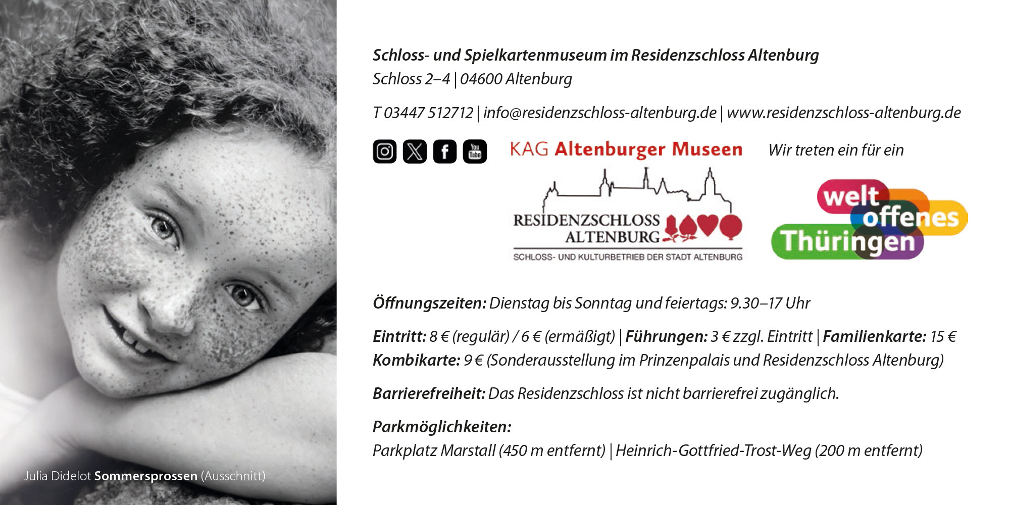 2024-landesfotoschau-thueringen-altenburg-schloss-karte-4 Einladungskarte (hinten): 13. Landesfotoschau Thüringens 2024 im Schloss- und Spielkartenmuseum Altenburg (Foto: Julia Didelot, Gestaltung: Designakut)