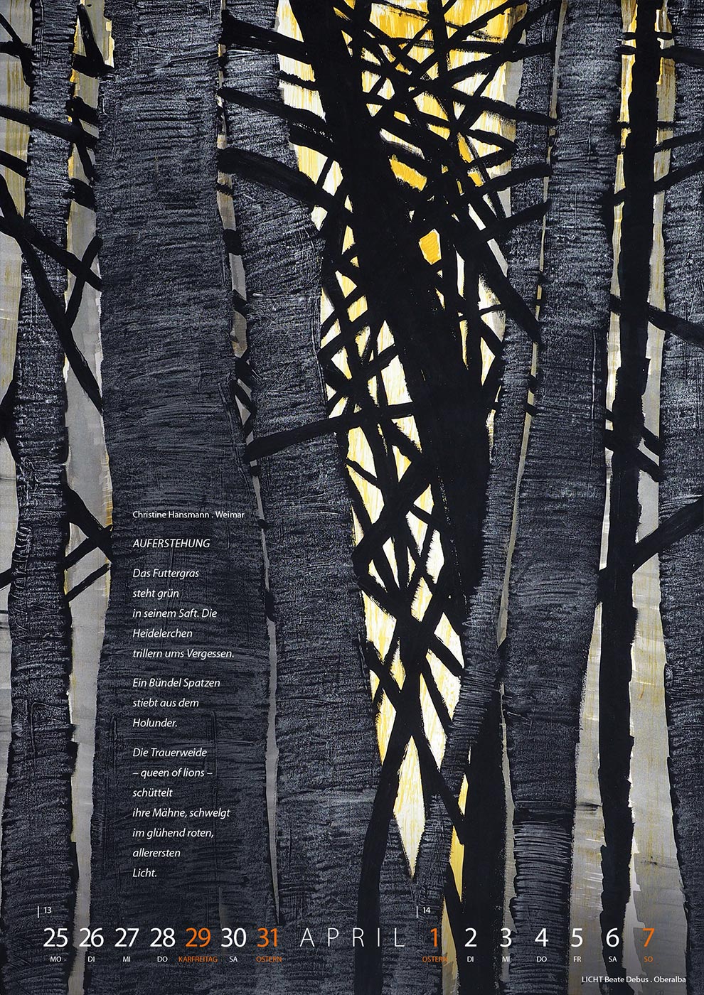 2024-literaturkalender-thueringer-ansichten-09 Literaturkalender Thüringer Ansichten 2024: Christine Hansmann: Auferstehung | Beate Debus: Licht (Gestaltung: Designakut 2023)