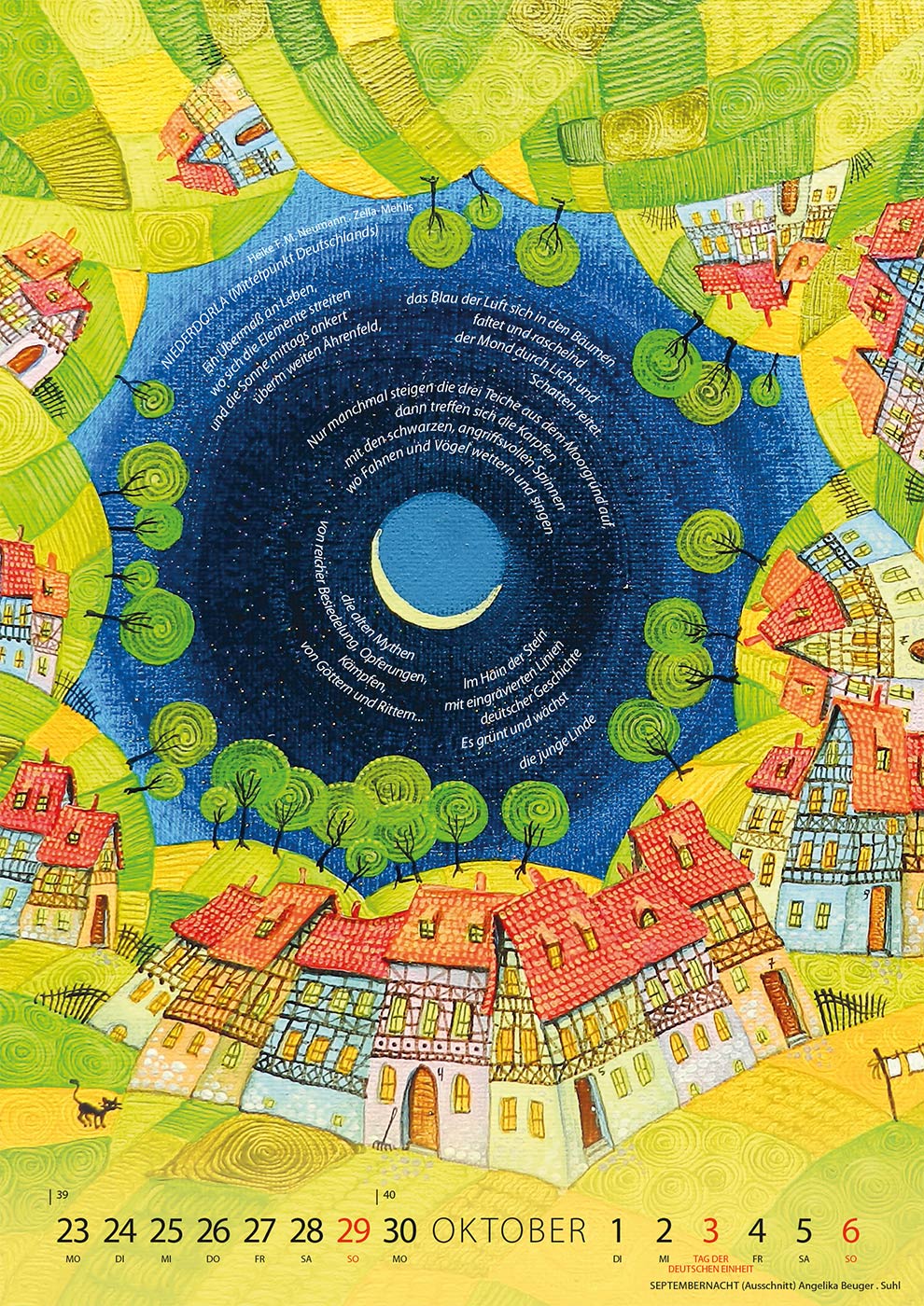 2024-literaturkalender-thueringer-ansichten-22 Literaturkalender Thüringer Ansichten 2024: Heike F. Neumann: Niederdorla | Angelika Beuger: Septembernacht (Gestaltung: Designakut 2023)