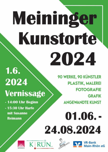 Meininger Kunstorte 2024: Ausstellung 01.06.-24.08.2024, Eröffnung 01.06.2024 14 Uhr, Schlosspark Meiningen