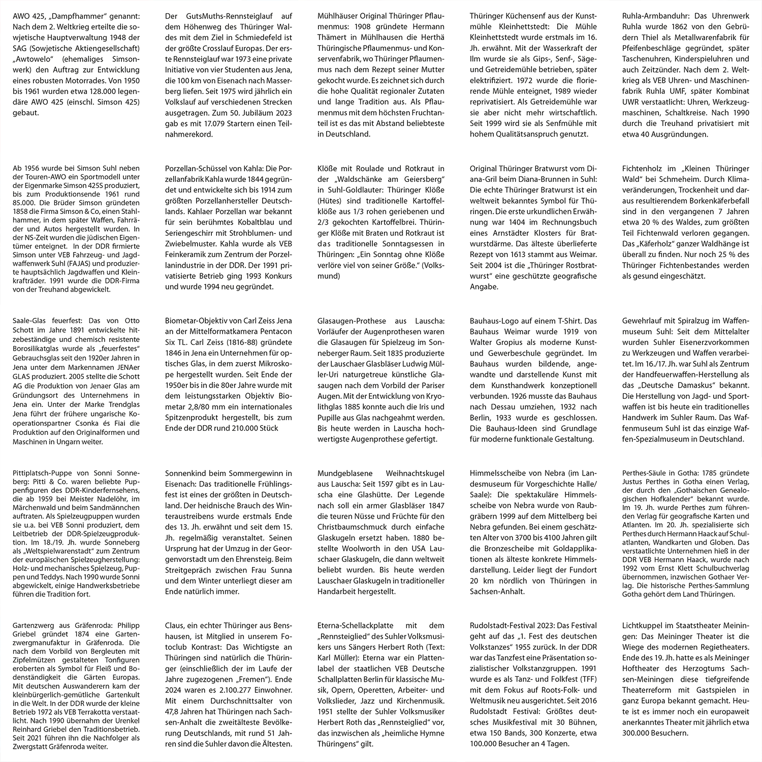 Clubprojekt Thüringen: Rund 25 x Thüringen - Finde den Fehler: Texte