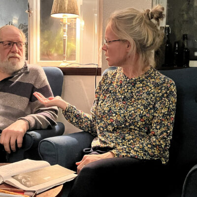 Günter Giese im Porträt beim "Hofsalon" mit Claudia Schmidt in der "Alten Post" Suhl-Heinrichs (22.01.2024, Foto: Manuela Hahnebach)