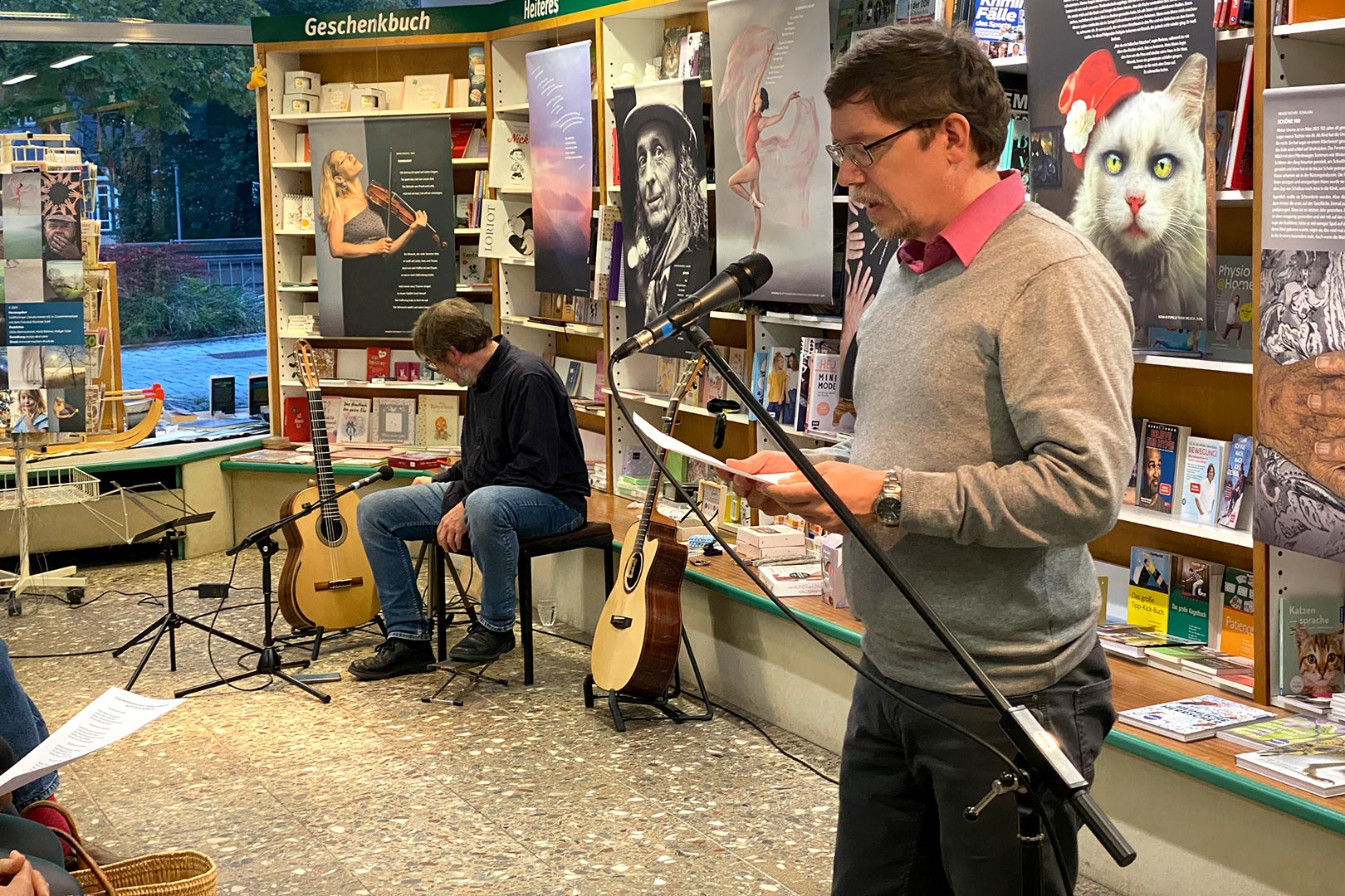 Buchhaus Suhl 26.09.2025: Premiere Literaturkalender 2026: Sandro Eberwein (Foto: Andreas Kuhrt)