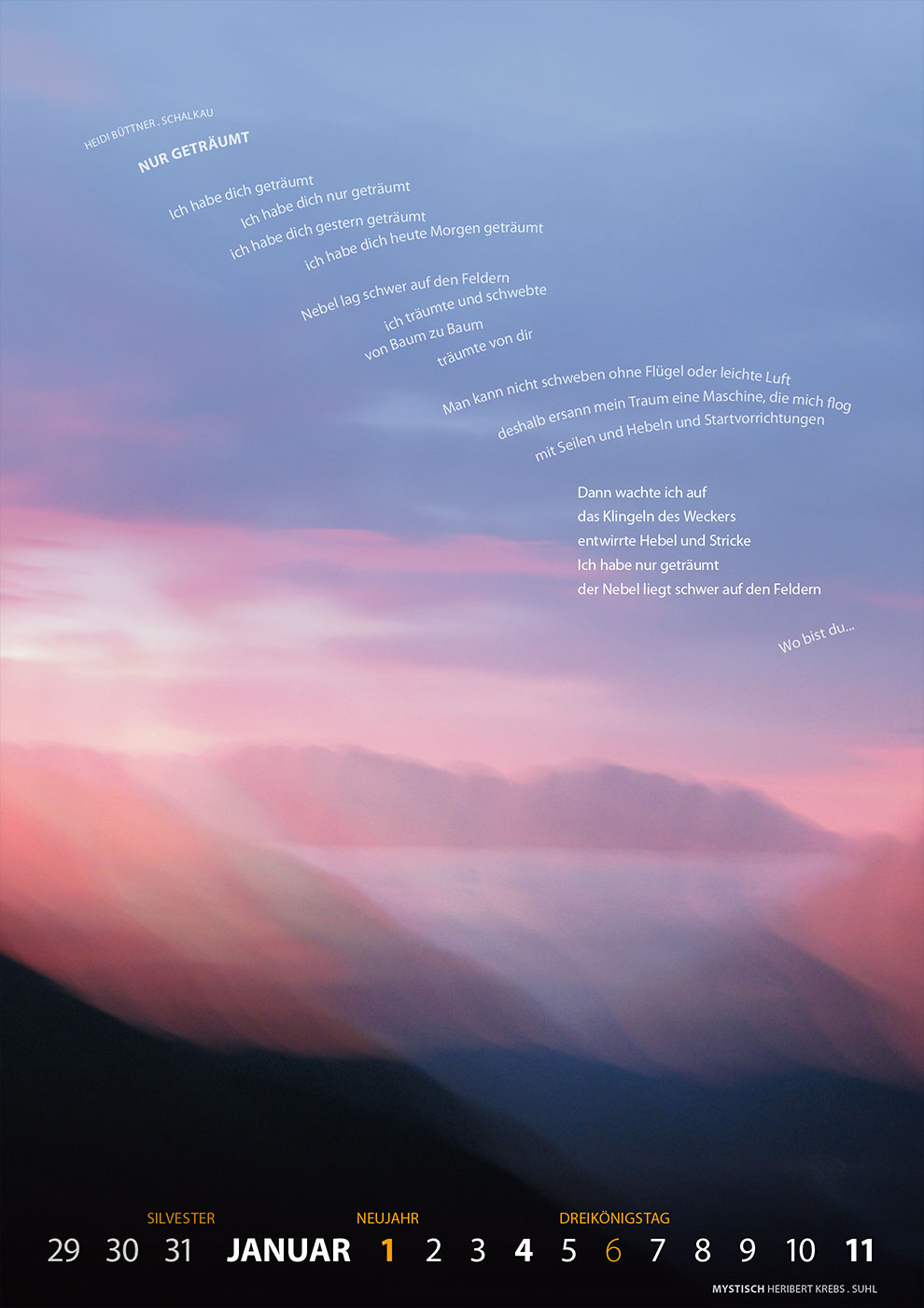 Literaturkalender Thüringer Ansichten 2026 (Foto: Heribert Krebs, Gestaltung: Designakut 2025)