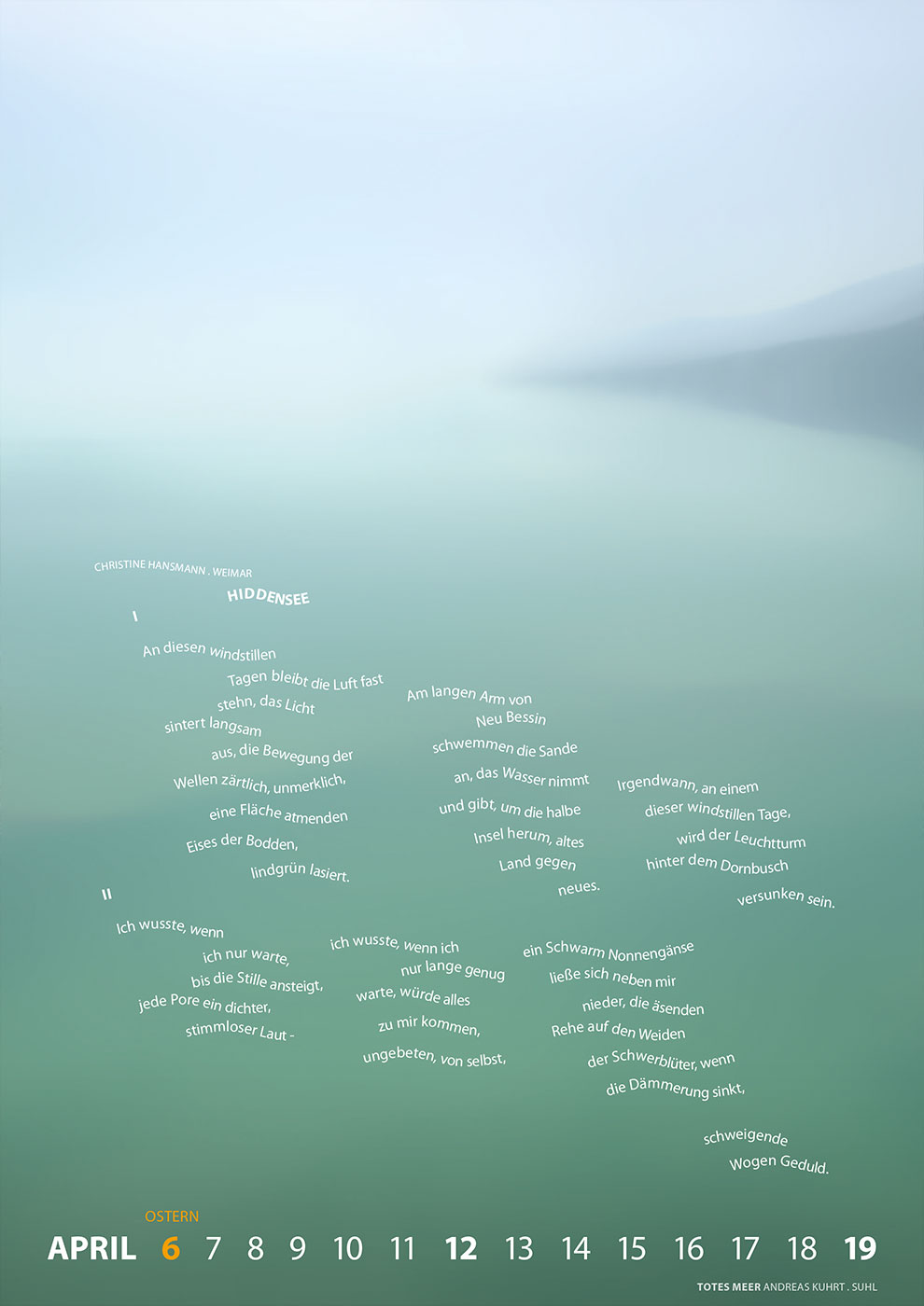 Literaturkalender Thüringer Ansichten 2026 (Foto: Andreas Kuhrt, Gestaltung: Designakut 2025)