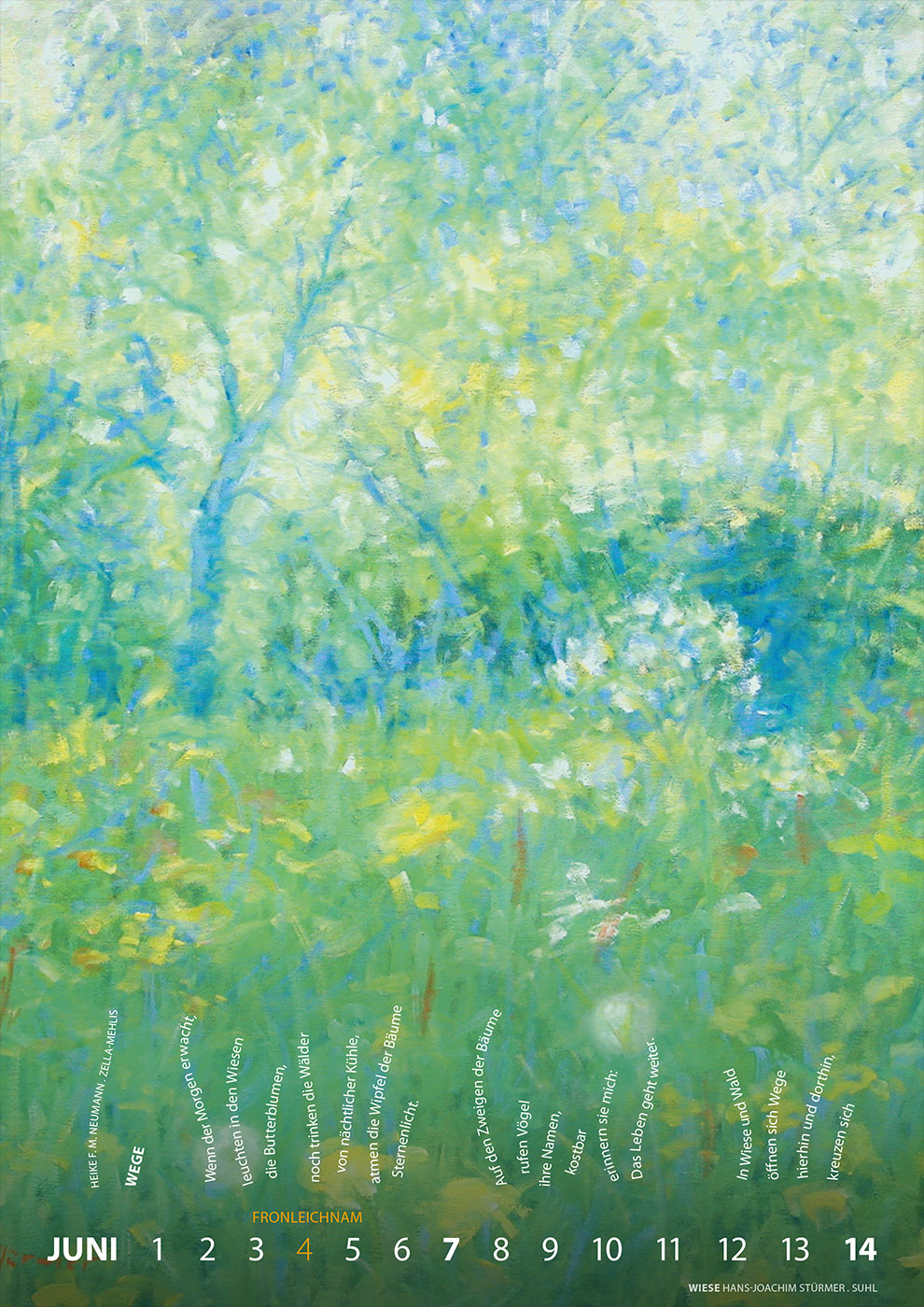 Literaturkalender Thüringer Ansichten 2026 (Bild: Hans-Joachim Stürmer, Gestaltung: Designakut 2025)