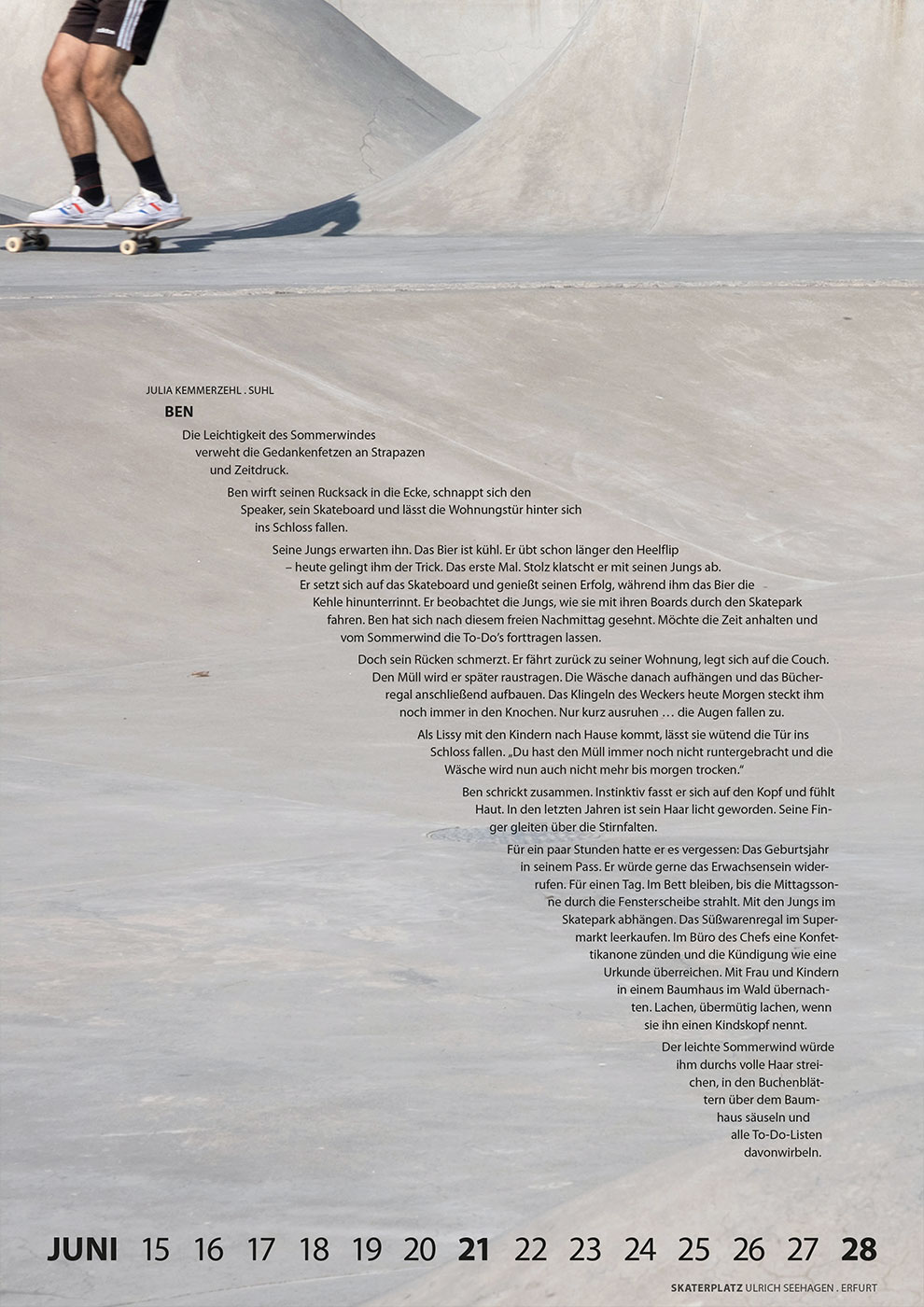 Literaturkalender Thüringer Ansichten 2026 (Foto: Ulrich Seehagen, Gestaltung: Designakut 2025)