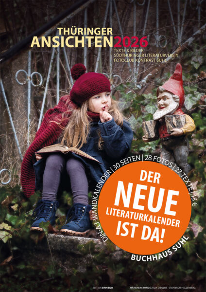 Literaturkalender Thüringer Ansichten 2026: Plakat (Foto: Julia Didelot, Gestaltung: Designakut)